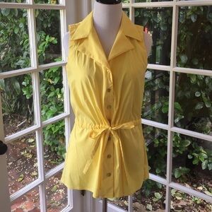Yellow Finley Robin sleeveless shirt☀️